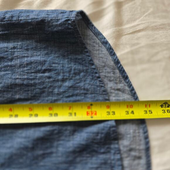 Banjanan Denim Chambray Tunic Mini Dress Size XS Long Sleeve Boho Cottage - Picture 9 of 9